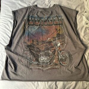 YoungLA Biker cropped tank top sleeveless shirt in XL